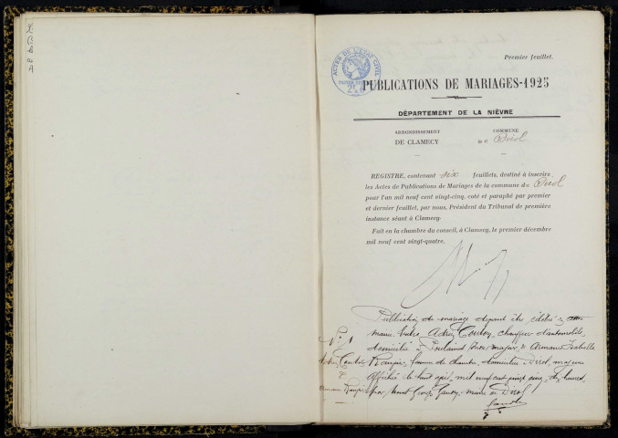 Dirol : actes d'état civil.