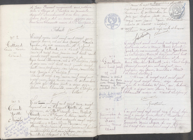 Saint-Sulpice : actes d'état civil.