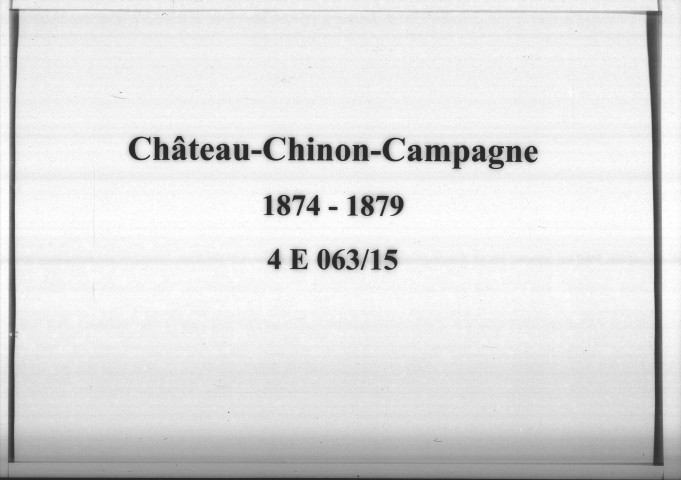 Chateau-Chinon Campagne : actes d'état civil.