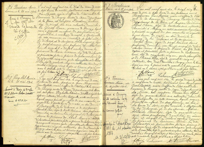 Pougny : actes d'état civil.