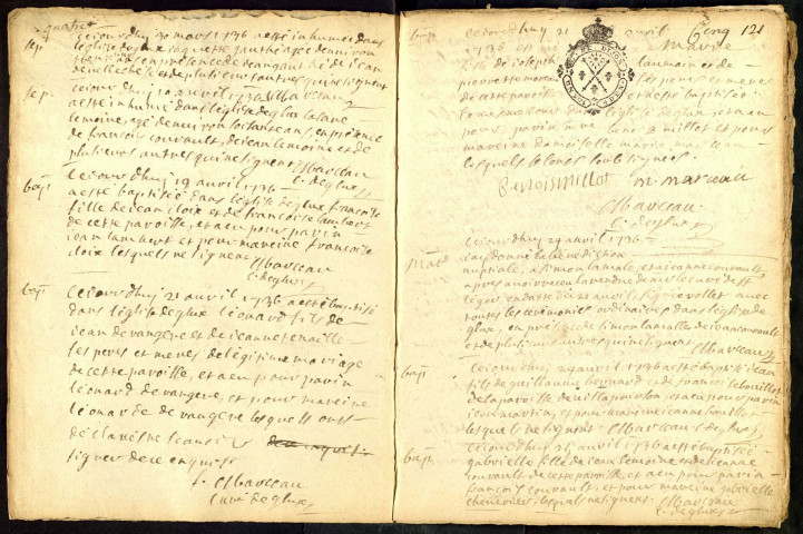 Glux-en-Glenne : registres paroissiaux.