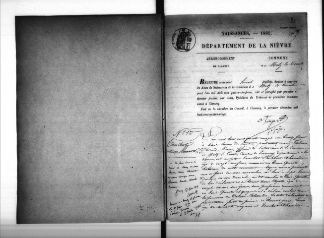 Metz-le-Comte : actes d'état civil.