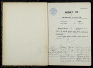 Chaumot : actes d'état civil.