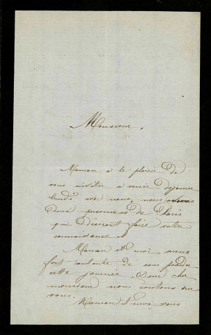 MORIN (Henriette), à La Douée, commune de Saint-Aubin-les-Forges (Nièvre) : 1 lettre.