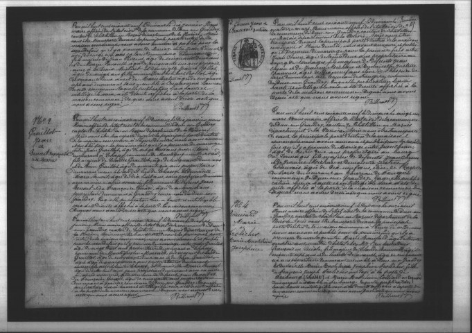 Dun-sur-Grandry : actes d'état civil.