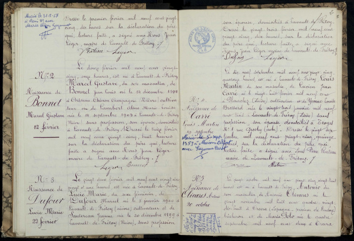 Lavault-de-Frétoy : actes d'état civil.