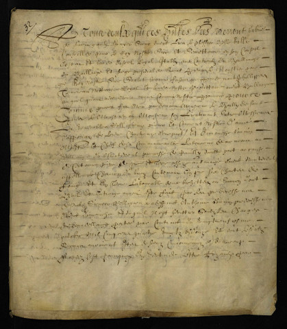 Biens et droits. - Foncier (pré dit Chamon du Guay) au finage de Montreuil (commune de Rémilly), amodiation à la communauté Gonnin par de Foigny prieur de la chartreuse d'Apponay : copie du bail à bourdelage de mars 1627.