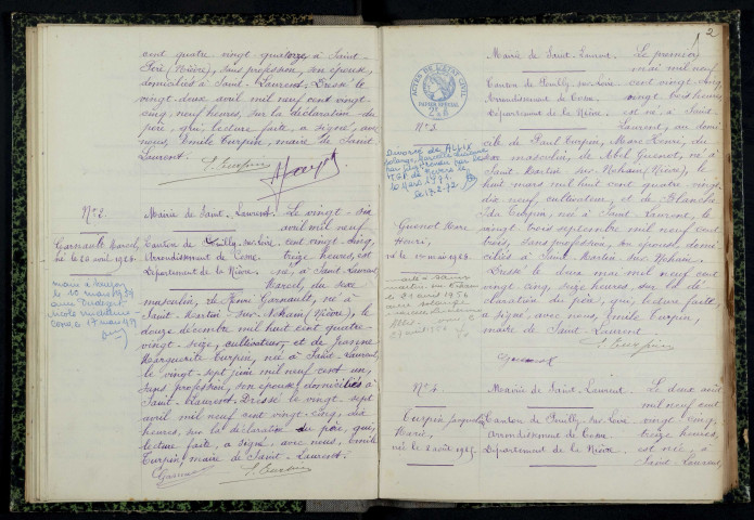 Saint-Laurent-l'Abbaye : actes d'état civil.