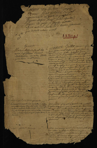 Terrier d'Imphy, établi par Petit, notaire royal, pour Antoine de La Grange, chevalier des ordres, seigneur d'Arquian et de Montigny, baron de Prye et d'Imphy, et Anne d'Ancienville, son épouse, avec table nominative.