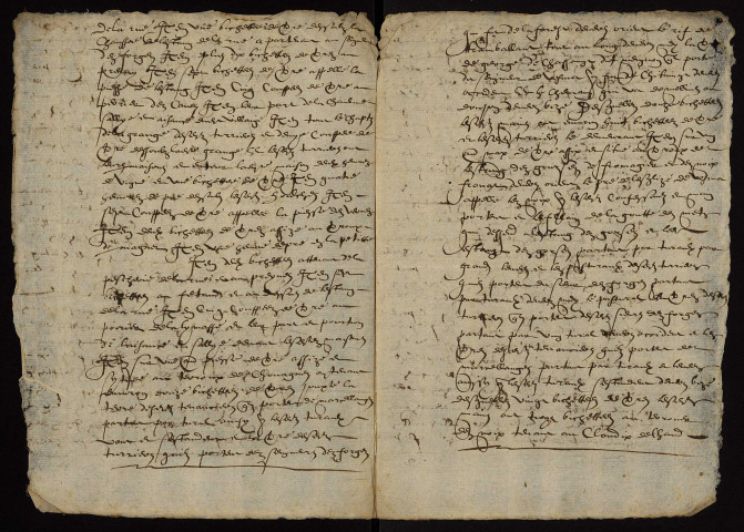 Fief de Boulonne dans l'Allier : extrait du terrier de 1508.