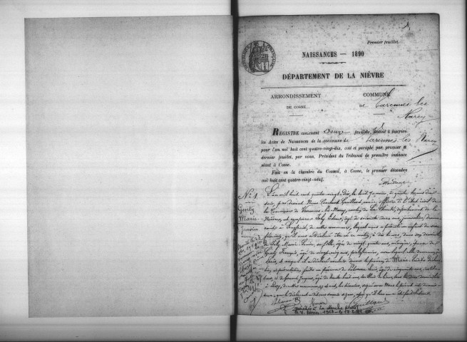 Varennes-lès-Narcy : actes d'état civil.