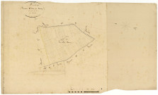 Mesves-sur-Loire, cadastre ancien : plan parcellaire de la section E dite du Bourg, feuille 3