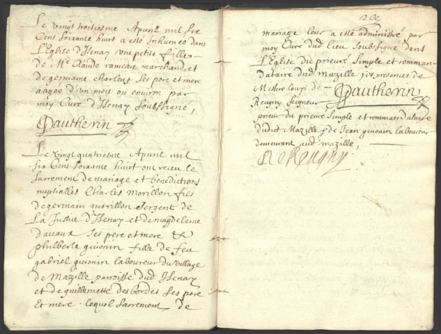 Isenay : registres paroissiaux.