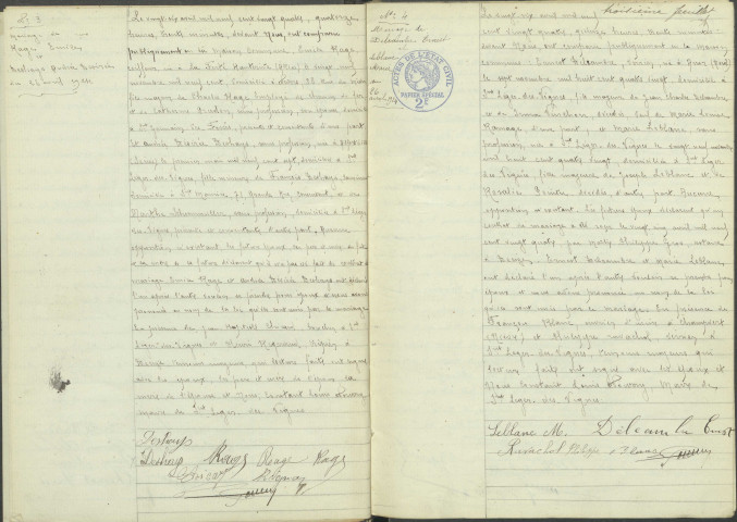 Saint-Léger-des-Vignes : actes d'état civil (mariages).