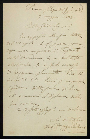 PATRONI (Giuseppe), à Rome : 3 lettres.