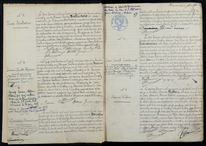 Imphy : actes d'état civil.