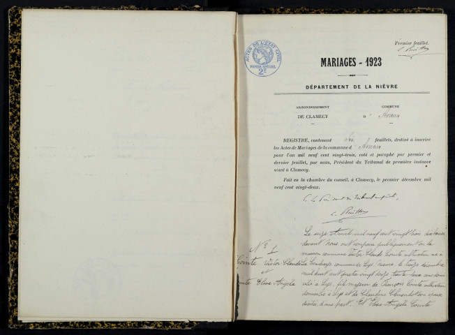 Asnan : actes d'état civil.