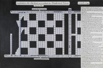 Exploitation des charbons par la méthode des chambres et piliers (vue en plan).