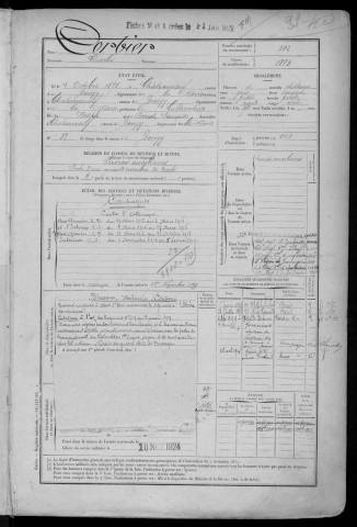 Bureau de Cosne, classe 1895 : fiches matricules n° 502 à 1002