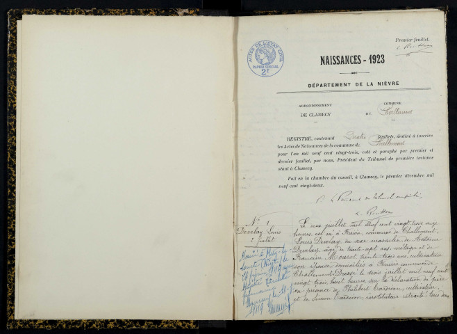 Challement : actes d'état civil.