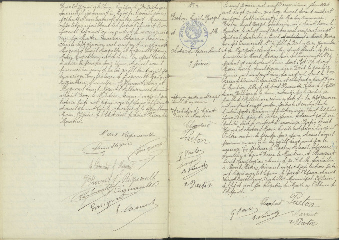 Saint-Pierre-le-Moûtier : actes d'état civil (mariages).