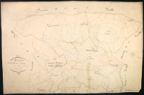 Saint-Péreuse, cadastre ancien : plan parcellaire de la section B dite du Bourg, feuille 2