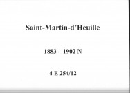 Saint-Martin-d'Heuille : actes d'état civil (naissances).