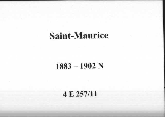 Saint-Maurice : actes d'état civil (naissances).
