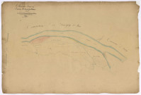 Chevenon, cadastre ancien : plan parcellaire de la section A dite de la Colâtre, feuille 1, annexe