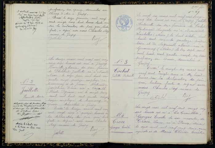 Guipy : actes d'état civil.