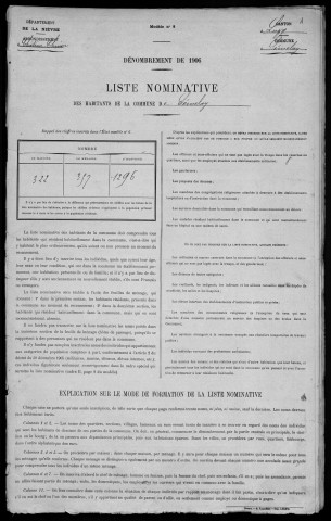 Sémelay : recensement de 1906
