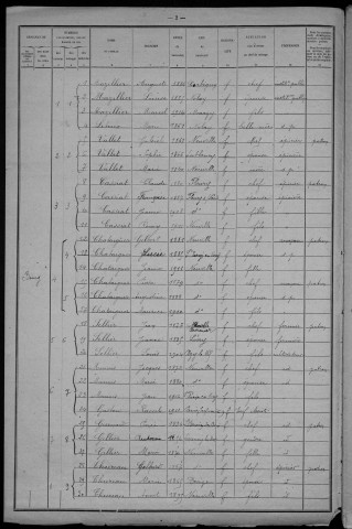 Neuville-lès-Decize : recensement de 1921