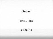 Oudan : actes d'état civil.