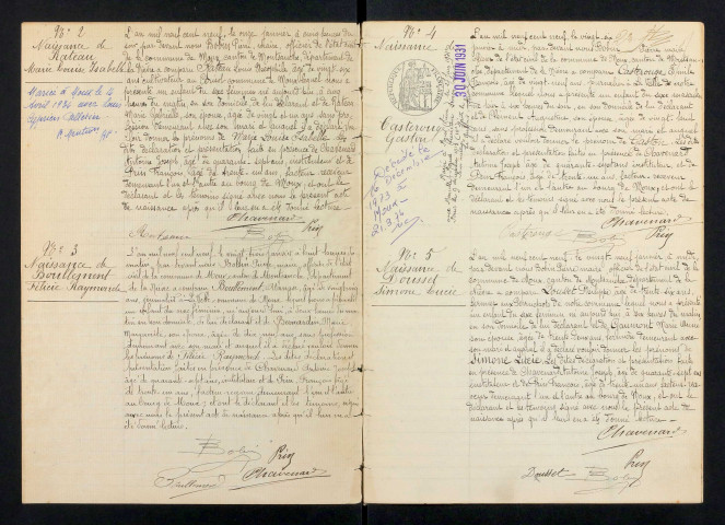 Moux-en-Morvan : actes d'état civil.