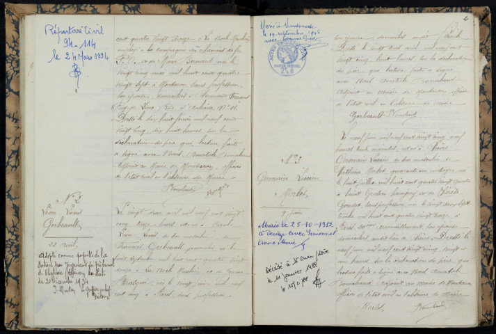 Montaron : actes d'état civil.