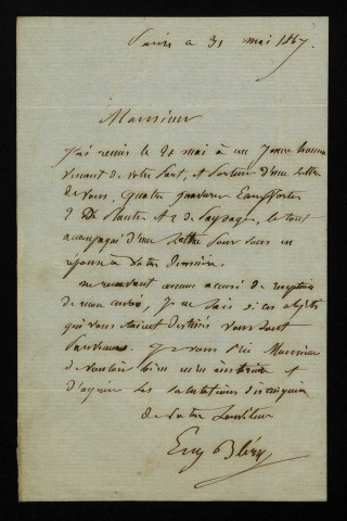 BLÉRY (Eugène), graveur (1805-1887) : 16 lettres.