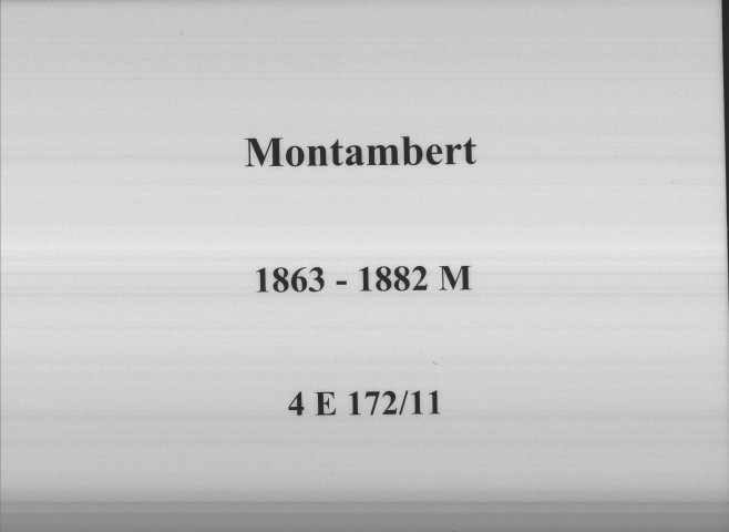 Montambert-Tannay : actes d'état civil.
