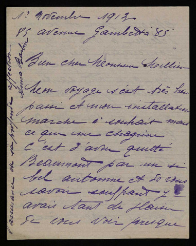 BARBIN-COURTIER (Anna), originaire de Beaumont-la-Ferrière (née en 1876) : 10 lettres.