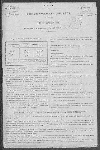 Saint-Aubin-des-Chaumes : recensement de 1901