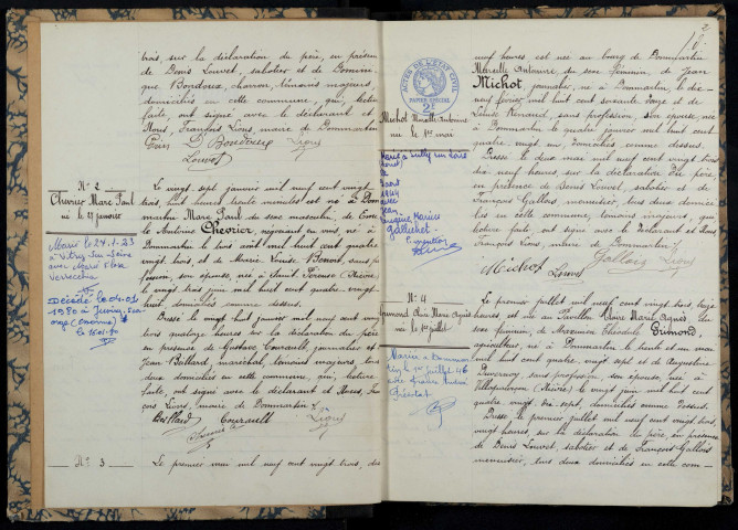 Dommartin : actes d'état civil.