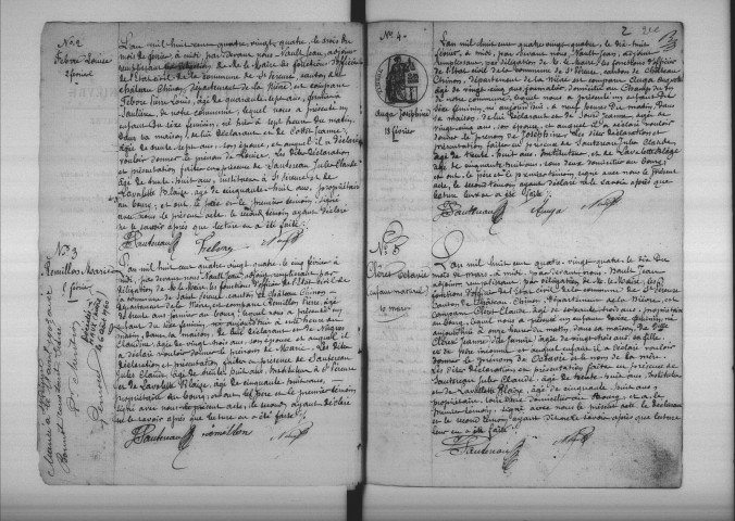 Saint-Péreuse : actes d'état civil.