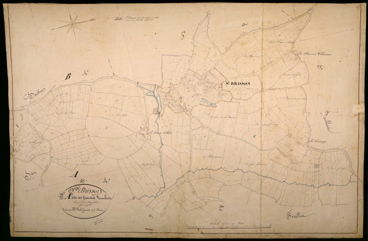 Saint-Brisson, cadastre ancien : plan parcellaire de la section A dite des Grandes Fourches, feuille 3