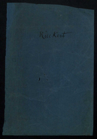 RUCKERT (Marie), fille de Friedrich Rückert, poète allemand (1788-1866) : lettres et traductions, manuscrits.