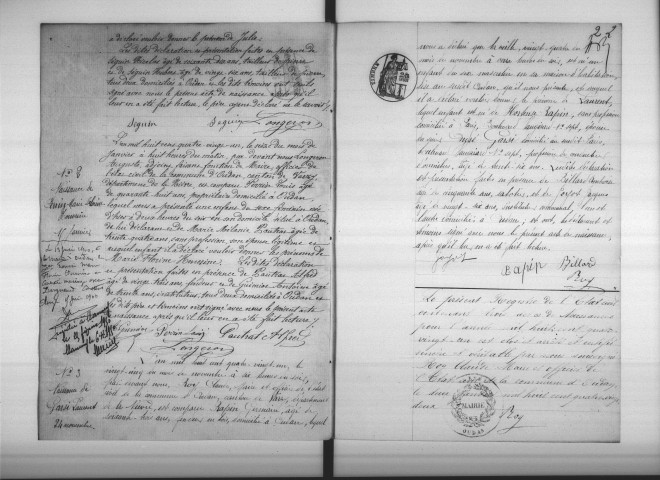 Oudan : actes d'état civil.