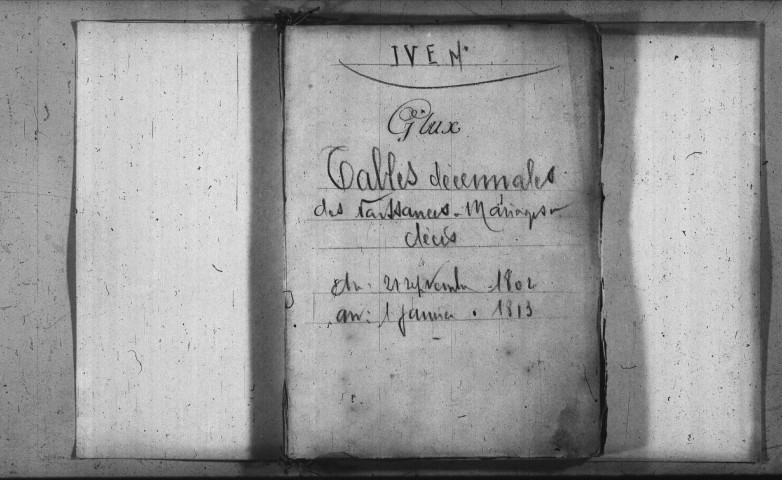 Glux-en-Glenne : tables décennales.