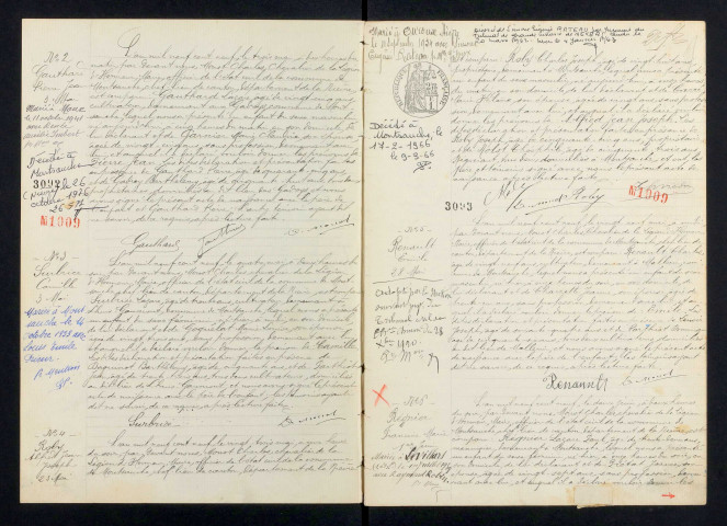 Montsauche-les-Settons : actes d'état civil.