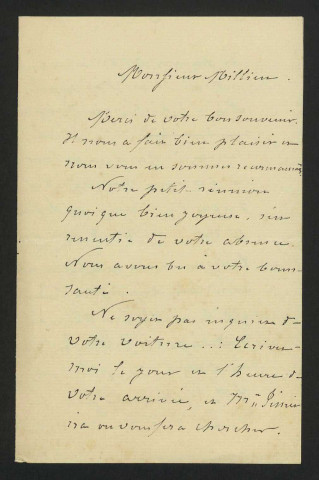 CHIGNÉ (Bernard), curé de Beaumont-la-Ferrière (décédé en 1888) : 4 lettres.