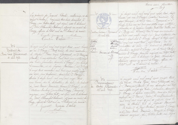 Sougy-sur-Loire : actes d'état civil.