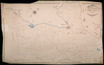 Saint-Honoré-les-Bains, cadastre ancien : plan parcellaire de la section B dite de la Queudre, feuille 2