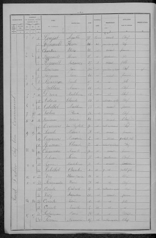 Saint-Didier : recensement de 1896